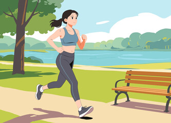  “Fitness Lifestyle_ Woman Running Outdoors”.jpg © radlia