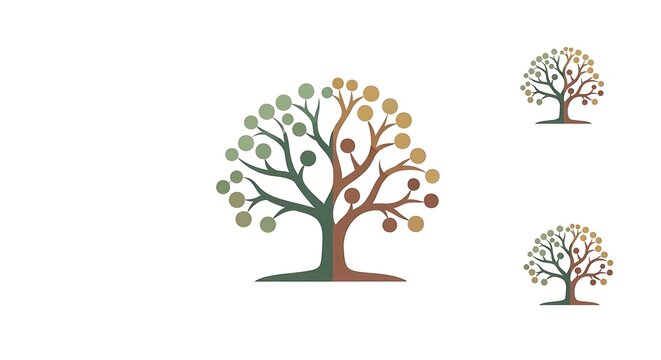 Tree logo with three different sizes.