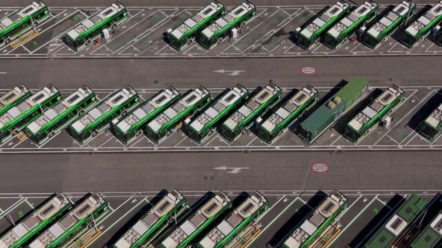 Green Electric Bus Depot Charging Station San Donato Milan