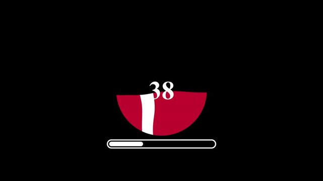 Denmark Flag Loading Animation &ndash; Modern UI Loading Screen Loop