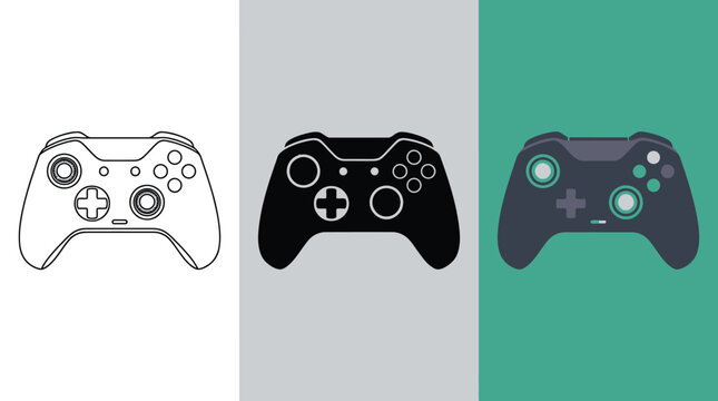 Video Game Controllers in Different Colors