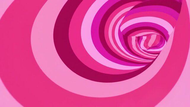 Abstract pink 3D wavy pattern background with flowing curves