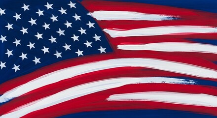 Fototapeta premium Patriotic labor day celebration american flag waving usa national holiday