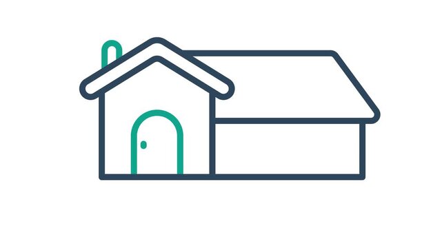 House icon animation. animation icon related to real estate. Suitable for site web, app, UI, user interfaces, provide visual feedback and more. Alpha channel