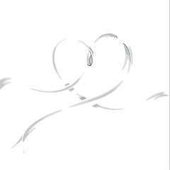 Fototapeta premium Gray swirling abstract brush strokes.