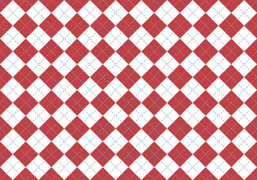 Checkered seamless patterns, Blue and red doodle plaid and grid seamless vector pattern elements for 4th of July poster, cards.