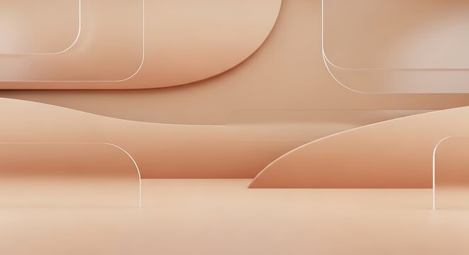 Close-up view of a smooth, peach-colored surface with rounded, layered shapes and subtle shadows.