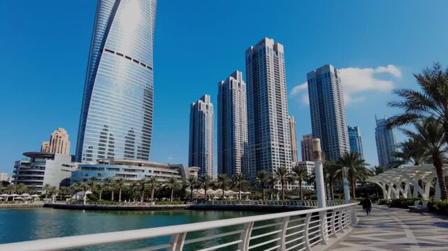 dubai building marina united arab emirates