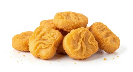 Fototapeta premium Chicken nuggets isolated on white background