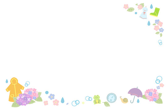 梅雨アイテムのかわいいフレーム
