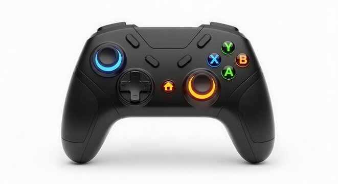 Black Xbox Controller Closeup View.