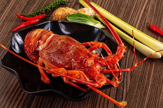 Delicous expensive Steamed omar lobster