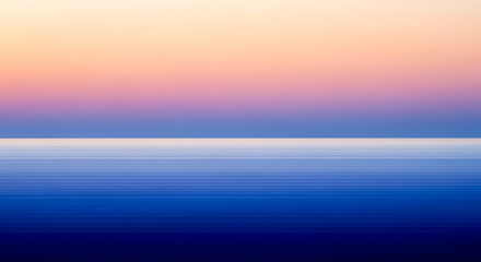 Obraz premium Abstract serene ocean horizon at sunset with color gradient, color splash