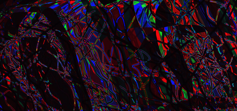 futuristic cyberpunk glitch background with neon chromatic aberration and dark gritty digital distortion for gaming stream overlay