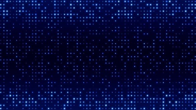 Blue LED Digital Dot Grid Background Animation , Futuristic Light Wall Loop for Stage Screens, Nightclub Visuals, UI Backdrops, Tech Presentations and VJ Loops motion background