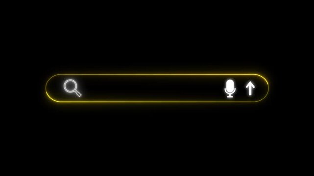 Futuristic Voice Search Bar Animation with Microphone Icon 4K