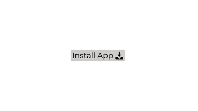 install app button animation with bounce effect and moving download arrow ui element.