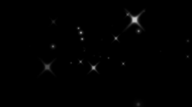 Abstract motion background footage of randomly blinking flashes and Sparkling and flickering light particle effect, decorative footage to enhance text and logo animations.