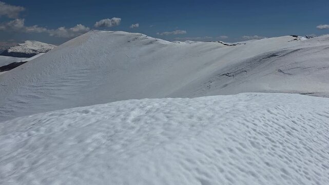 Stunning view of the Monte Puzzillo ridge in Abruzzo, part of the Sirente-Velino mountain range, located on the south-western side of the L&rsquo;Aquila basin