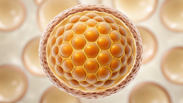 Fat storage triglyceride cell biology molecule lipid energy structure close up microscopic organic science health nutrition biology anatomy