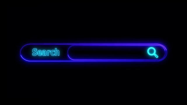 Glowing Search Input Animation with Typing Effect and Search Icon 4K