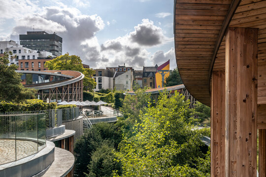 Modern architecture at Hans Christian Andersen Museum in Odense Denmark