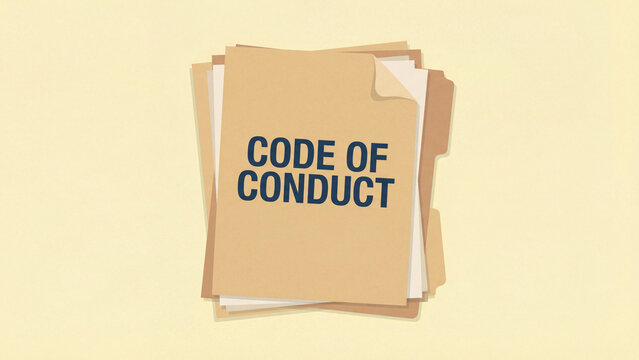 Code of conduct official document for corporate ethics workplace behavior standards and professional compliance policy communication in organizational management