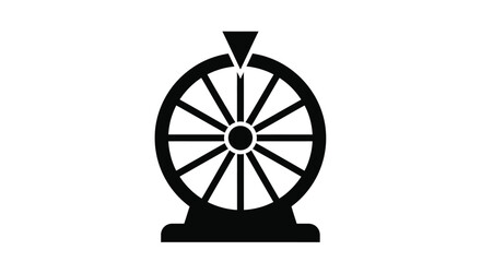 Simple black ferris wheel icon a striking graphic silhouette © Soleman