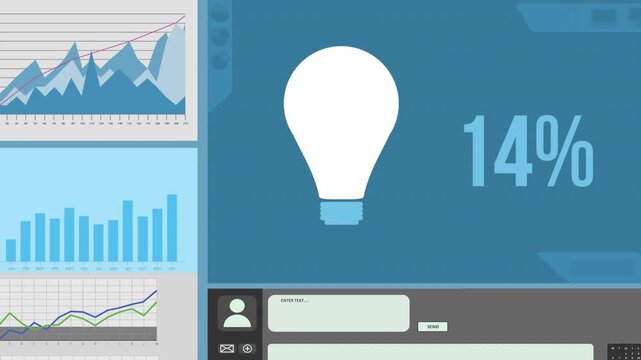 Vacation itinerary text with copy space against multiple digital camera icons on blue background