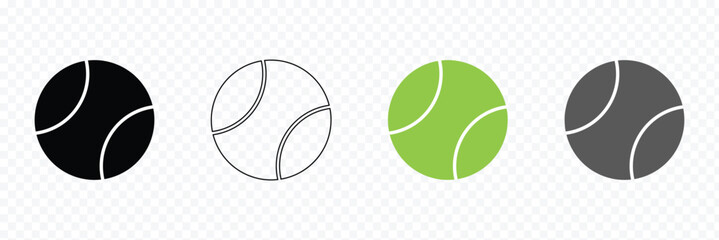 Fototapeta premium Tennis ball. icon .tennis ball icon vector logo design flat style. tennis ball icon vector design template on white background . Vector Illustration .EPS 10 .