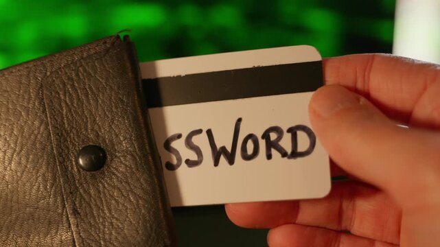 Taking Credit Card with Written Password from Wallet