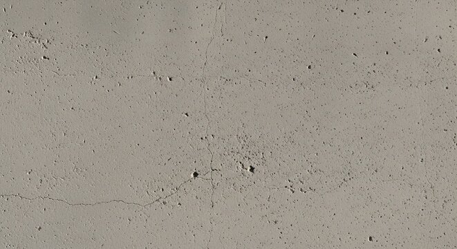 Detailed texture of rough gray concrete wall with subtle cracks and imperfections, showing porous surface and natural grain