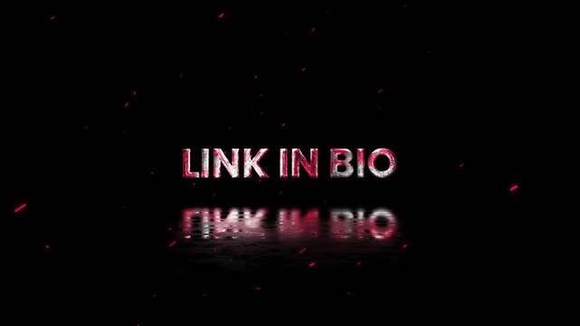 Link In Bio Rusty Metal Text Animation 4K Social Profile Traffic Promotion for External Link Engagement