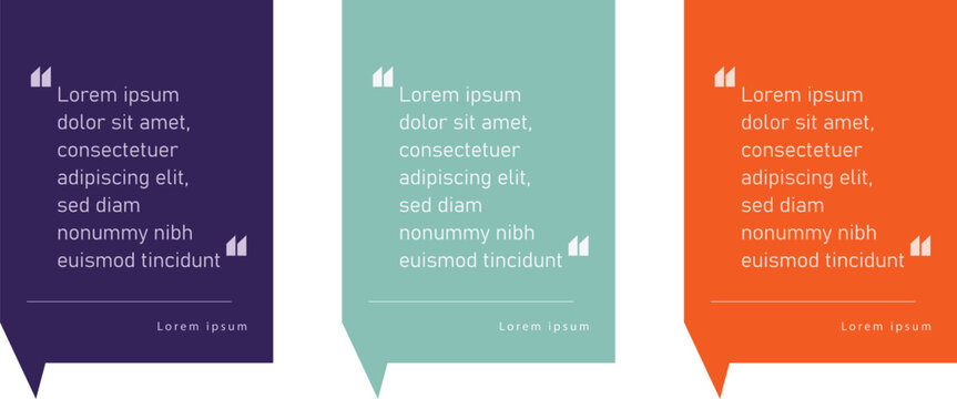 quote speech bubble card set testimonial box modern ui template design