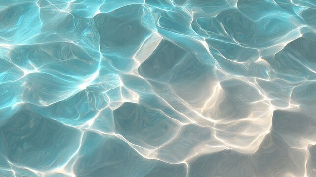 Beautiful abstract background of rippling blue water reflecting sunlight in a pool