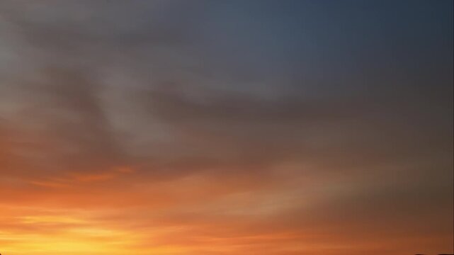 Sunrise Sky Timelapse with Golden Sun Rays and Glowing Clouds in Early Morning