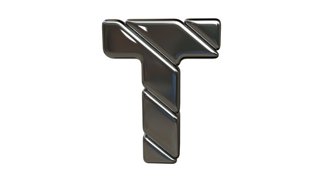 Metallic Letter T
Chrome Typography
3D Steel Character
Modern Lettermark T