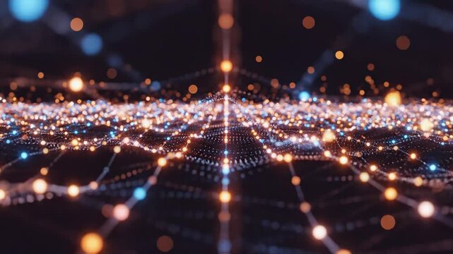 Abstract glowing network pattern for commercial backgrounds, digital design, and advertising