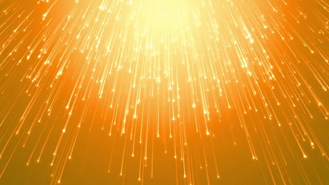 Holy Rays of Light Blessing from Heaven Top High Sky in Orange Yellow Background	 Seamless Loop