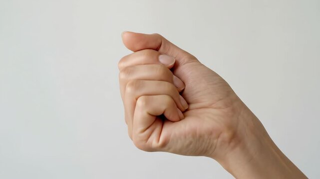 A clean hand icon with smooth contours and natural proportions, simple gesture-focused design, minimal neutral atmosphere, ultra-realistic, no logos.