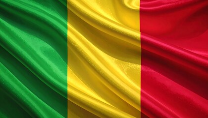 Fototapeta premium Malian Flag - A Symbol of National Identity and Heritage.