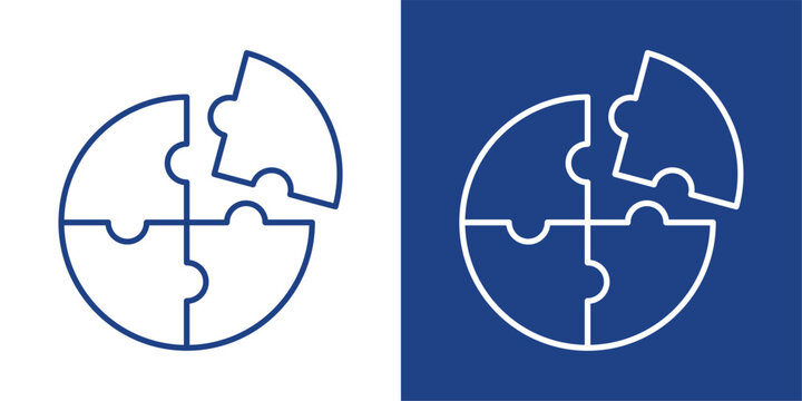 System Integration Blue And White Icon Style Collection