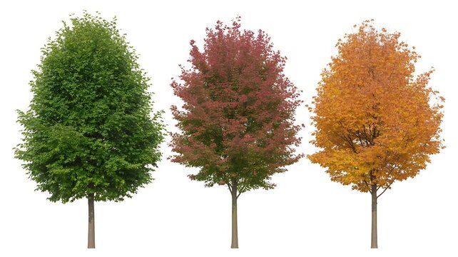 green tree isolated on white