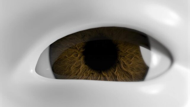 3D Robot Red Gaze loop