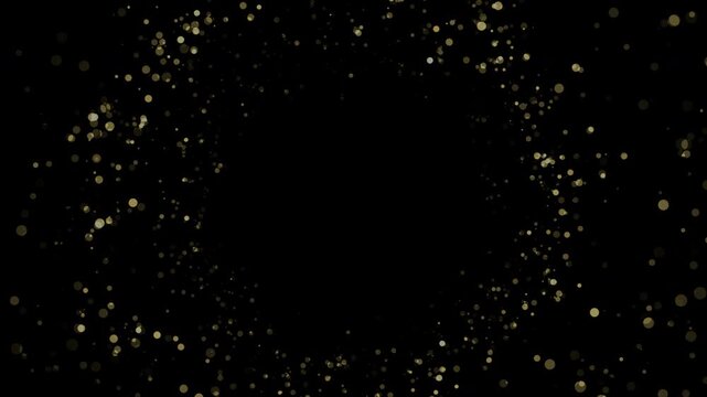 Sparkling Glitter Circle Frame with Copy Space Loop Animation Alpha Channel