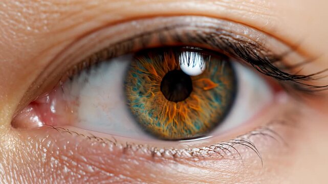 Closeup of a human eye for commercial backgrounds, digital design, and advertising