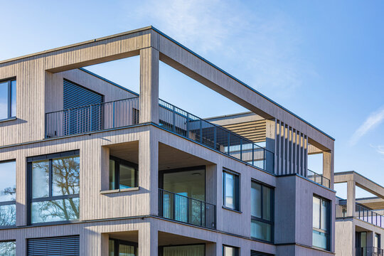 Timber-hybrid efficiency apartment building in Ostfildern Germany