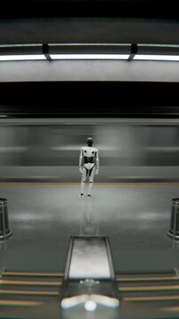 3D Robot Escalator Station loop