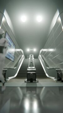 3D Robot Escalator Station loop