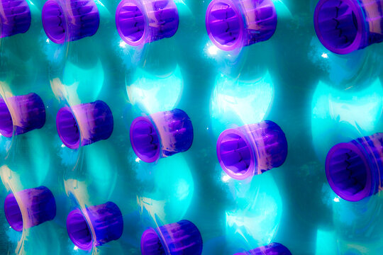 Abstract Blue  Pattern Background with Repeating Circular Forms